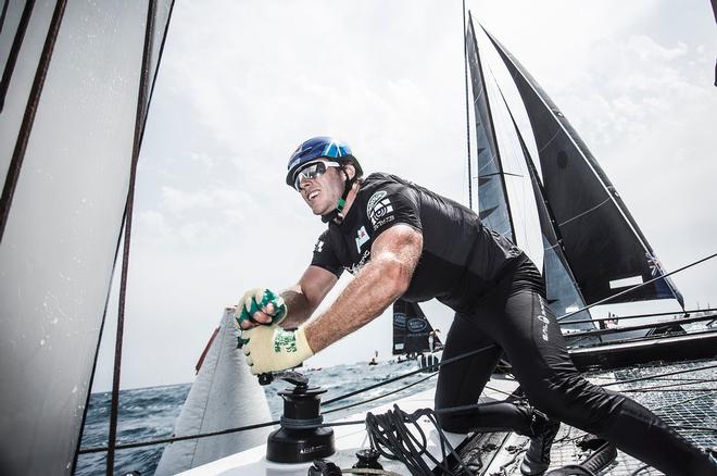 Austria's Red Bull Sailing Team claim the second podium spot, finishing just six points behind Oman Air. - Extreme Sailing Series © Lloyd Images http://lloydimagesgallery.photoshelter.com/